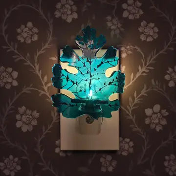 Glass Oak Leaf Night Light