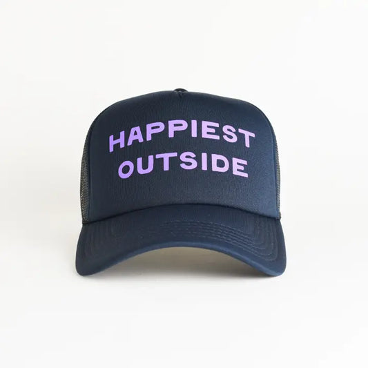 Happiest Outside Trucker Hat Navy