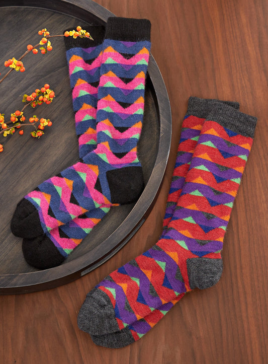 Zigzag Alpaca Socks