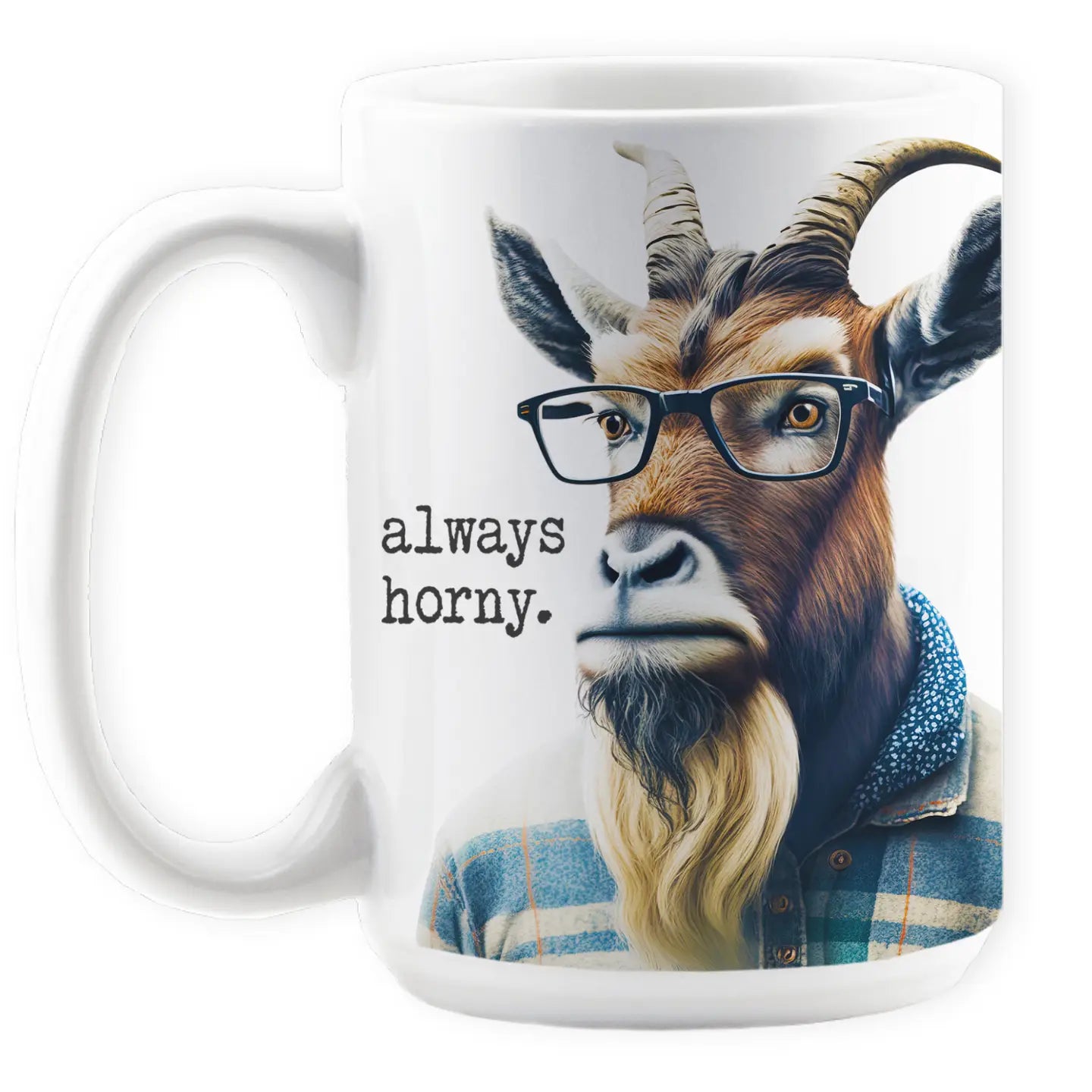 Always Horny Goat Anthropomorphic Mug
