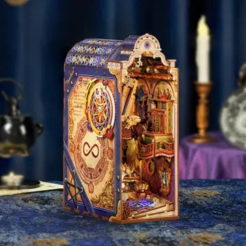 DIY Book Nook Kit: Magical Library with Dust Cover