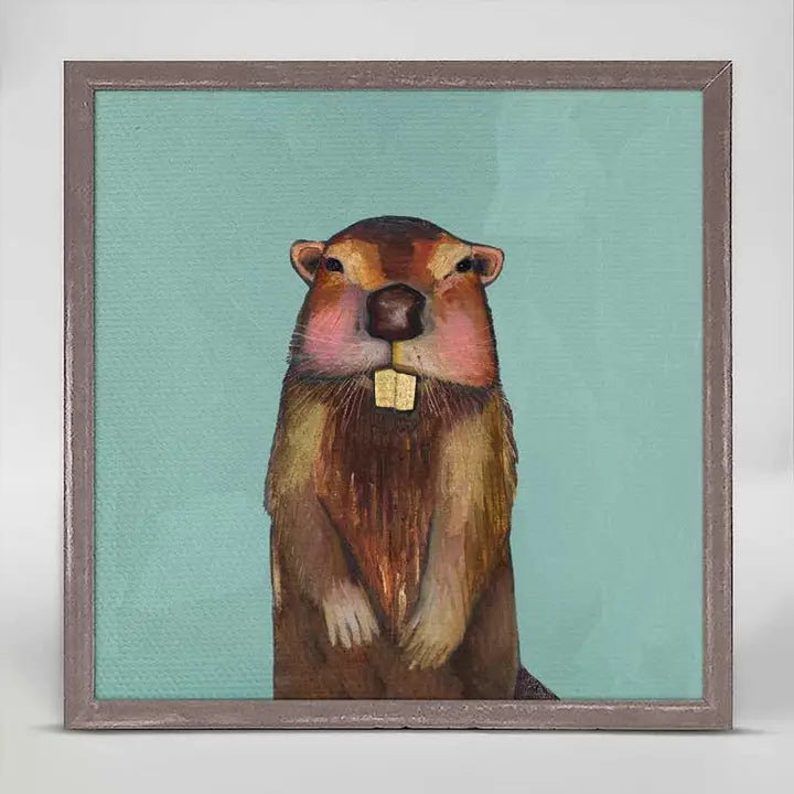 Mr Beaver Mini Canvas