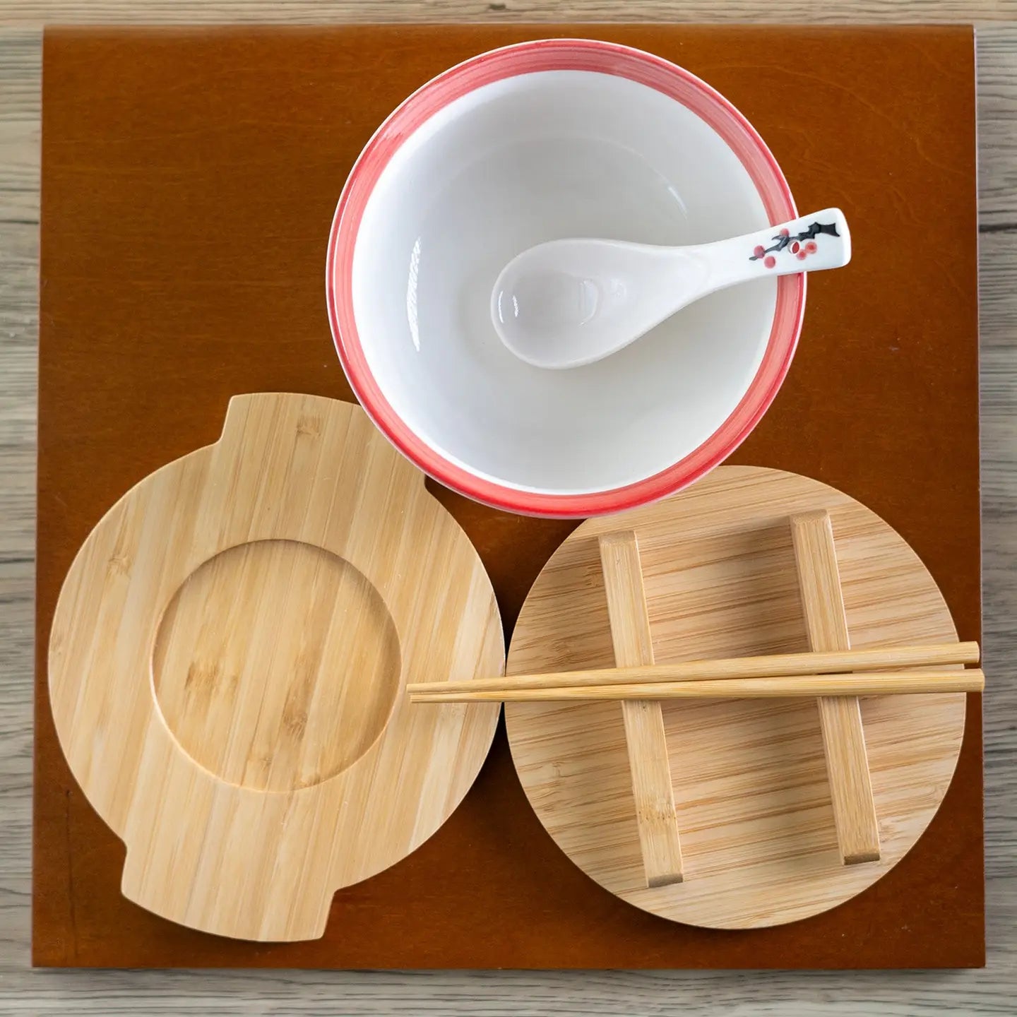Ume Plum Blossoms Bowl with Chopsticks