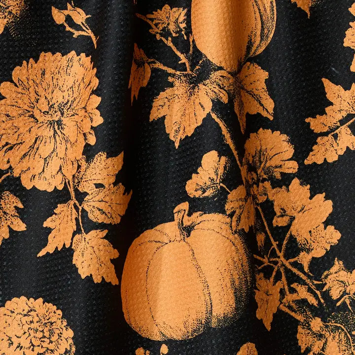 Geometry Tea Towel: Haunted Harvest Orange
