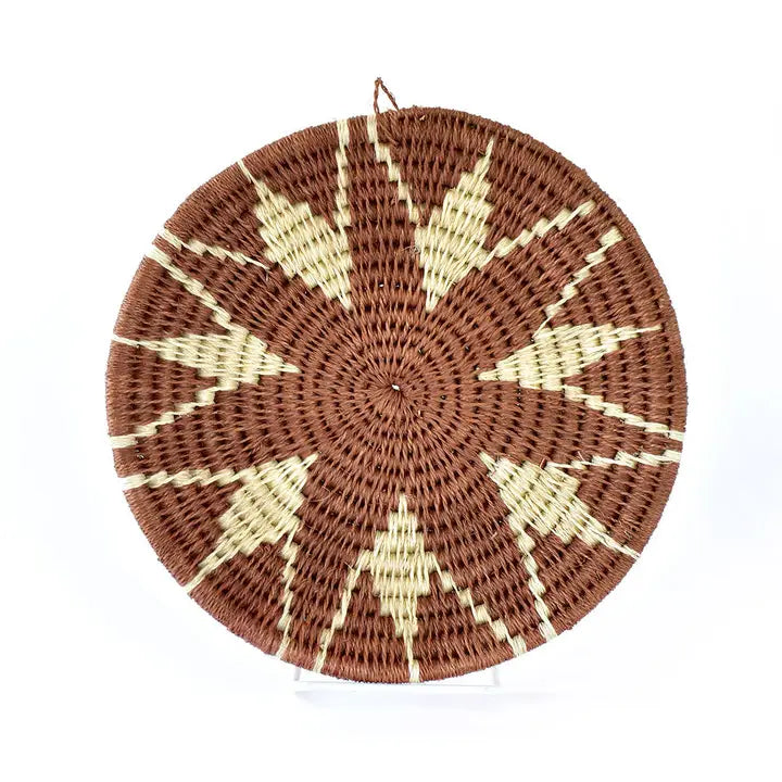 Brown Sisal Wall Basket Small