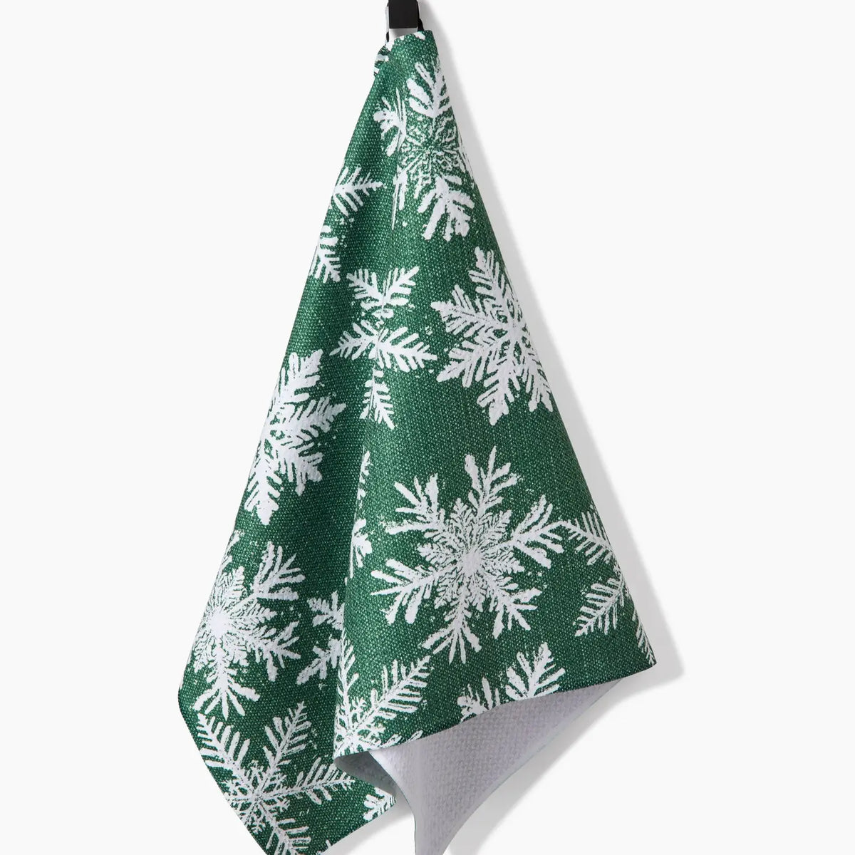 Geometry Tea Towel: Snowy Days Green