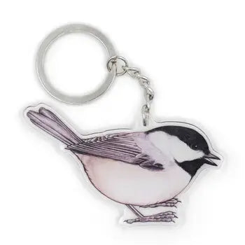 Chickadee Double Sided Acrylic Keychain
