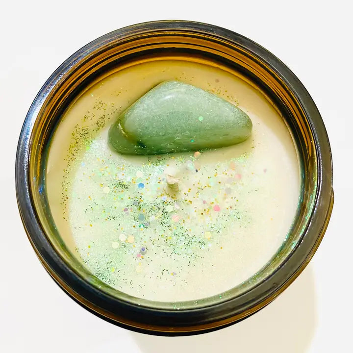 Aventurine Crystal Candle Grapefruit & Mint