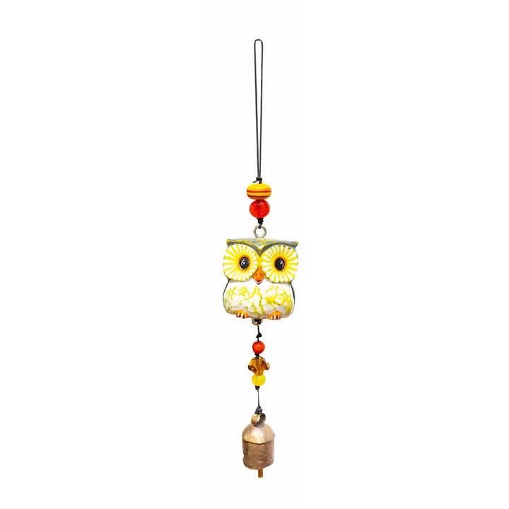 The Wise Owl/Wood/Beads & Bell