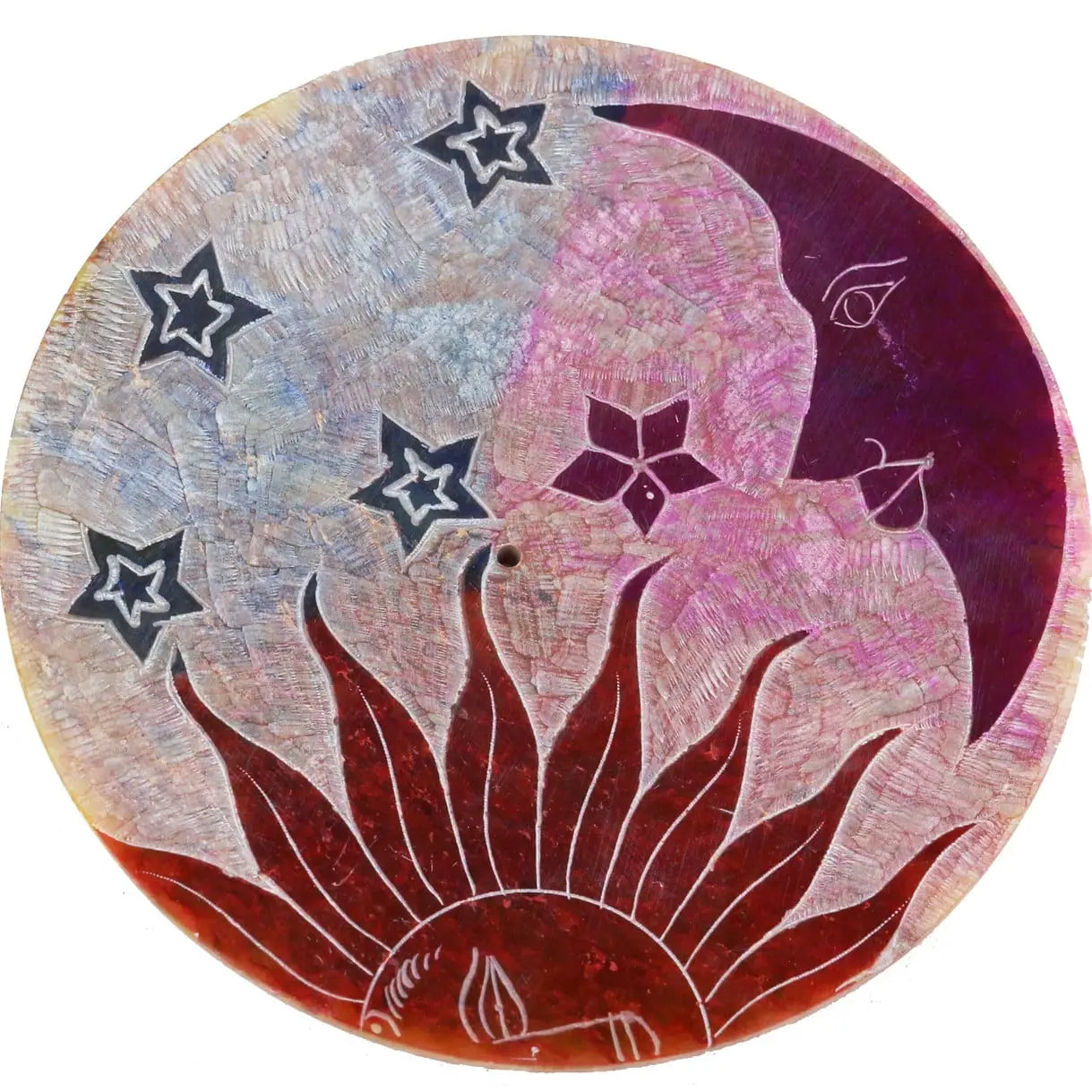 Soapstone Incense Burner - Sun & Moon
