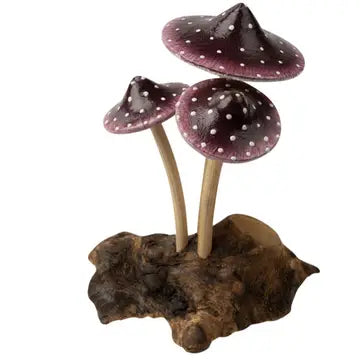 Purple 3 Wooden Mushrooms