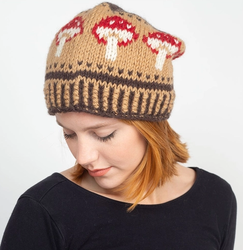 Wild Mushroom Slouchy Beanie