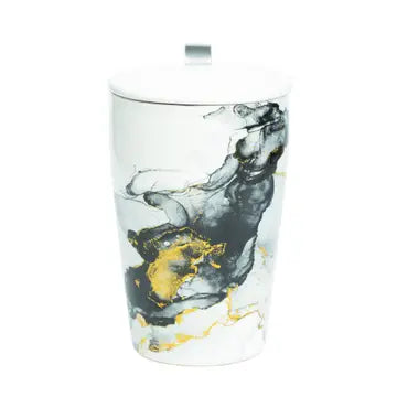 Tea Infuser Travel Cup Marble Gemstone 12oz