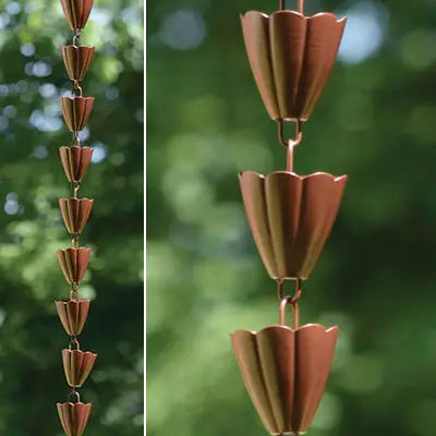 Scallop Cup Rain Chain