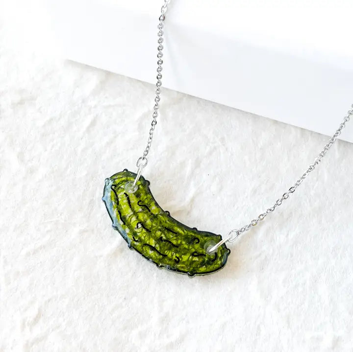 Pickle Pendant Necklace