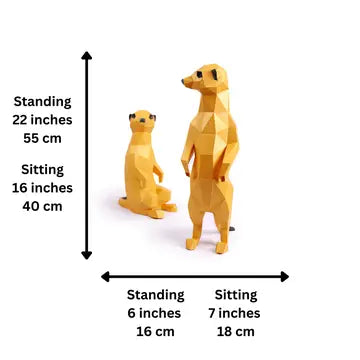 Papercraft Meerkats 3D Origami