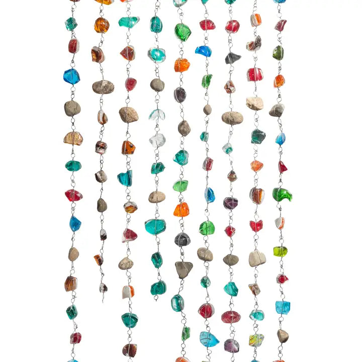 Recycled Glass & Rock Rain Chain