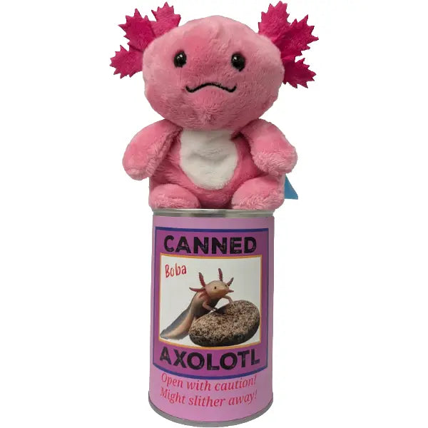 Canned Axolotl Stuffed Animal