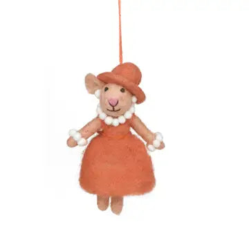 Felted Evelyn The Mouse Ornament