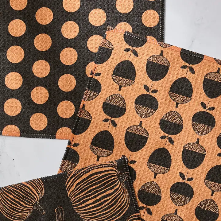 Geometry Dishcloth Pack: Autumn Noir