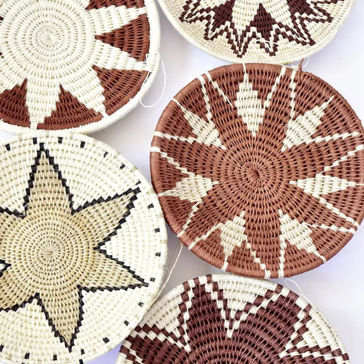 Brown Sisal Wall Basket Small