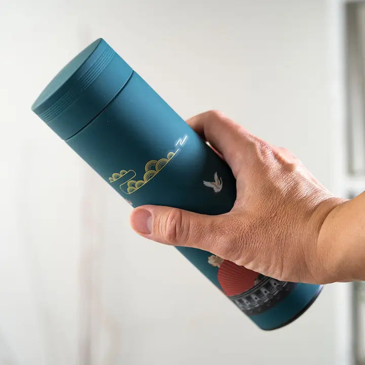 Vacuum Insulated Stainless Thermos Flask Blue