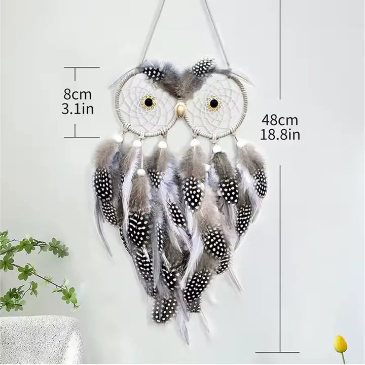 Owl Dream Catcher Wall Hanging