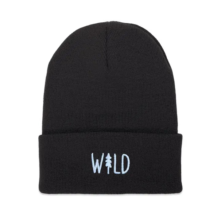 Wild Pine Cuffed Beanie - Black