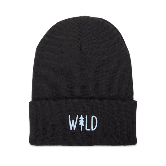 Wild Pine Cuffed Beanie - Black