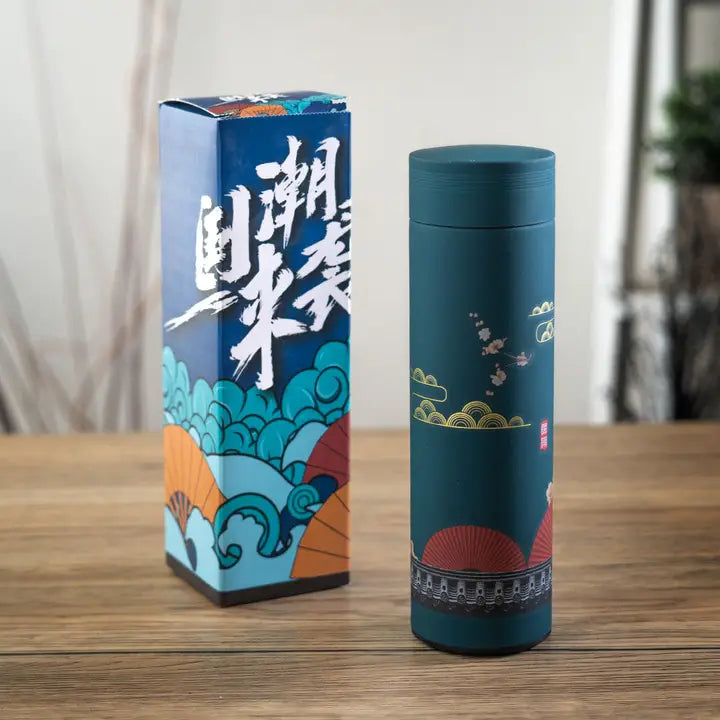 Vacuum Insulated Stainless Thermos Flask Blue