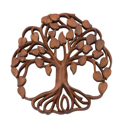 Wooden Tree of Life Plaque 8"