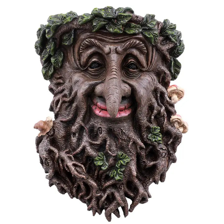 Greenman Plaque Nose & Red Lips
