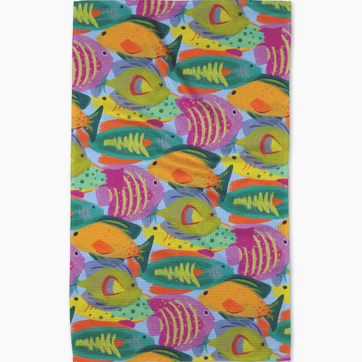 Geometry Tea Towel: Shoaling Fish