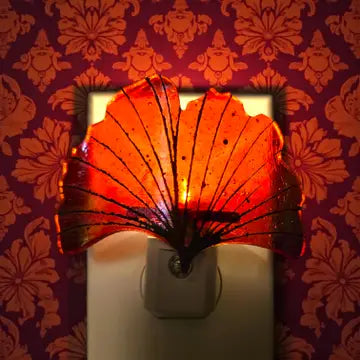 Glass Ginkgo Leaf Night Light