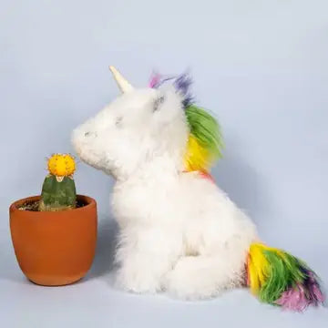 Unicorn Alpaca Stuffed Animal Rainbow 10"
