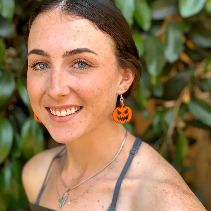 Scary Jack O' Lantern Earrings