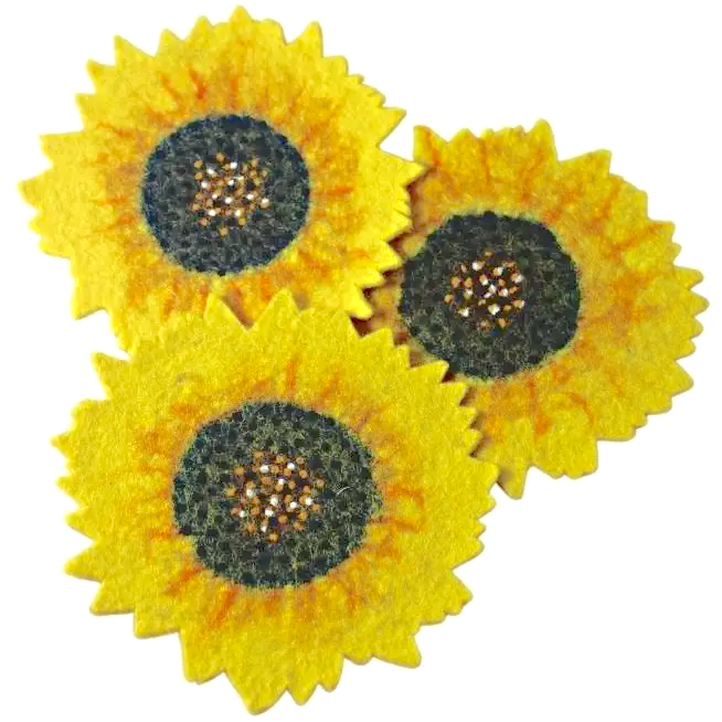 Sunflower Felted Trivet