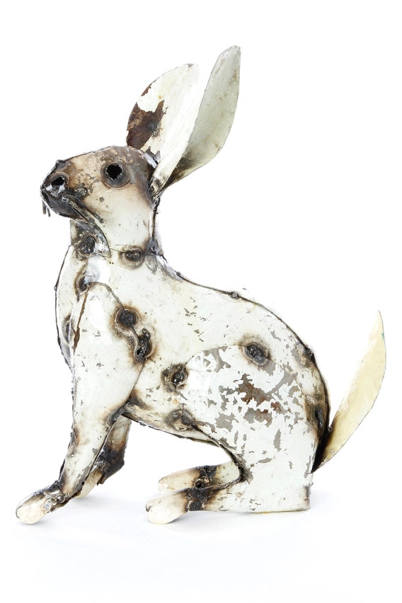 Recycled Oil Drum White Rabbit