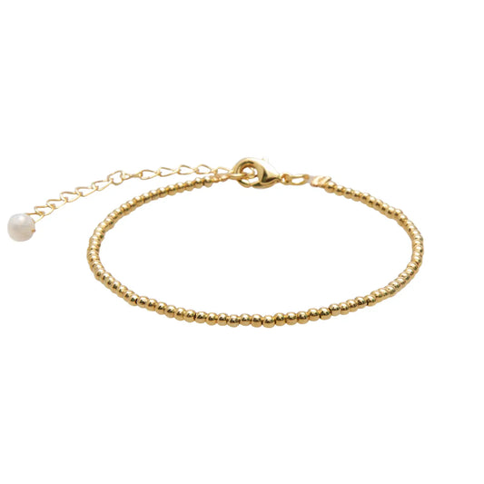 Gold Bead 2mm Bracelet