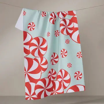 Geometry Tea Towel : Peppermint Swirl