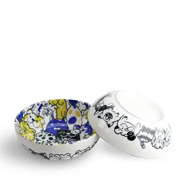 Bunch of Dogs Shallow Deep Bowl Blue 21oz