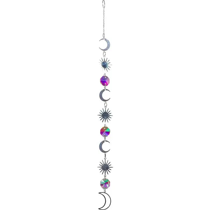 Crystal Hanging Sting Ab Mini Disc Moon Star Burst