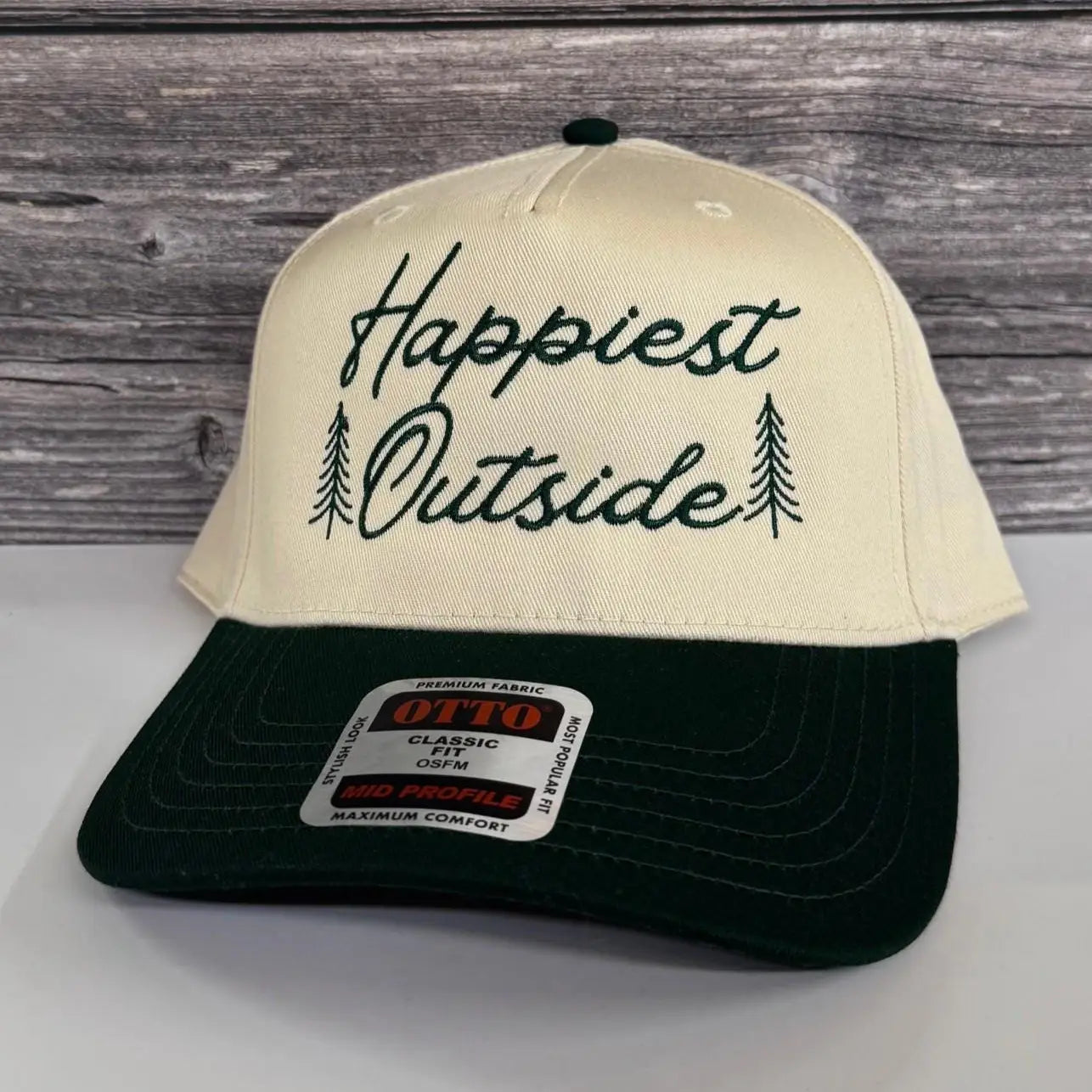 Happiest Outside Embroidered Baseball Hat