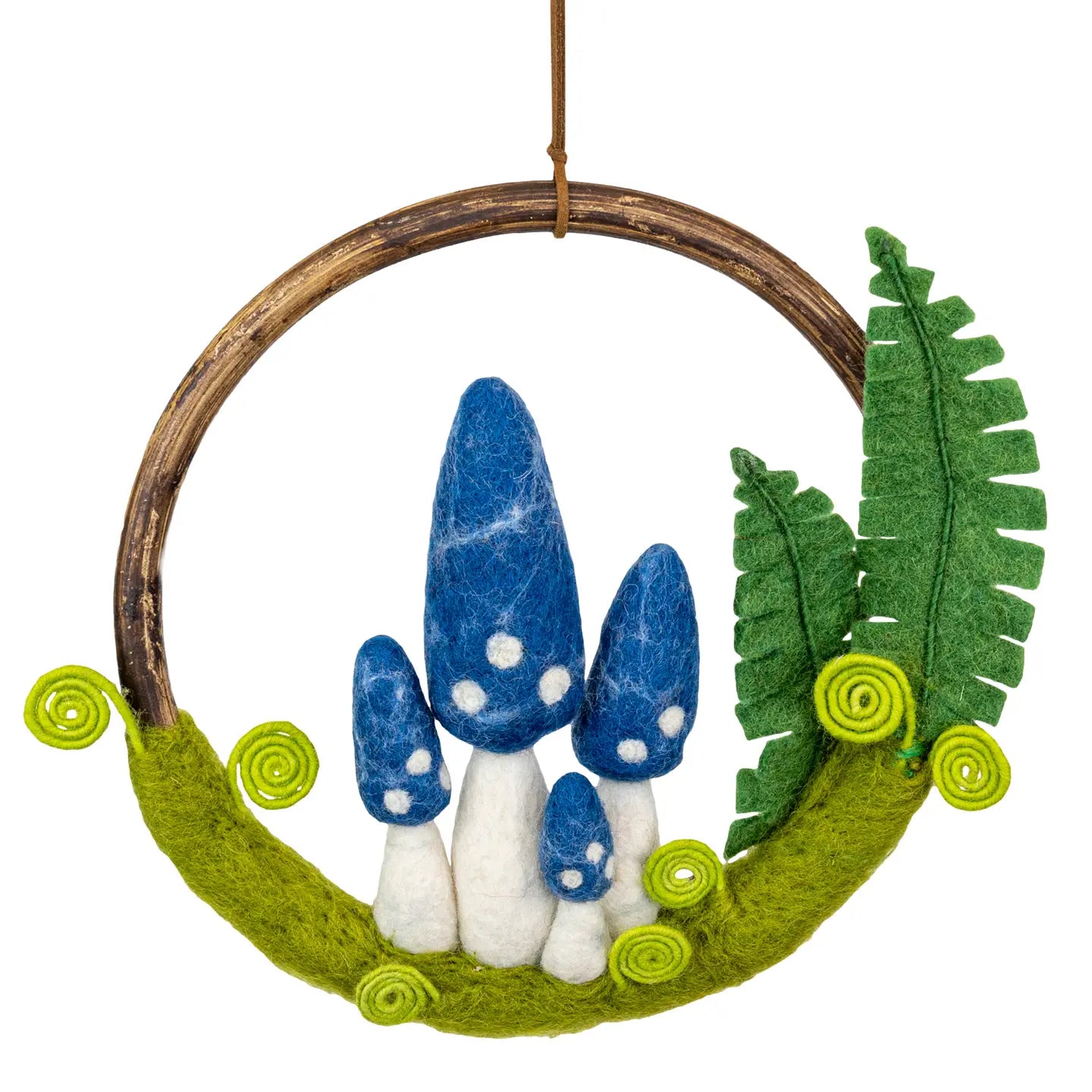 Felted Blue Mystery Forest Ring