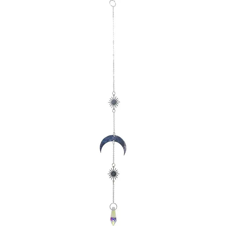 Crystal Hanging Sting Ab Tear Drop Moon & Star Burst