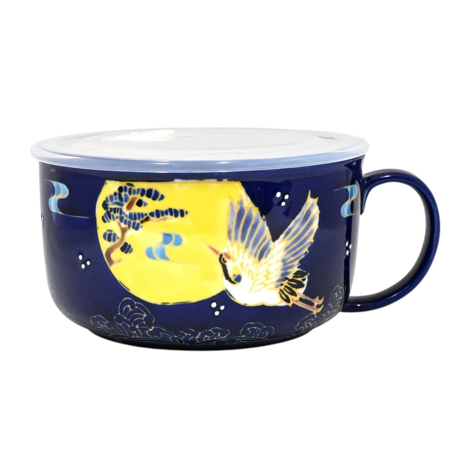Moon Crane Microwavable Bowl With Handle