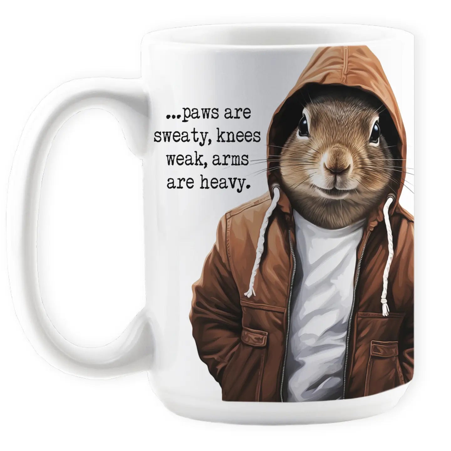 Paws Are Sweaty Squirrel Anthropomorphic Mug