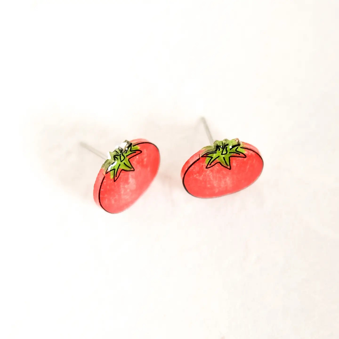 Tomato Stud Earrings