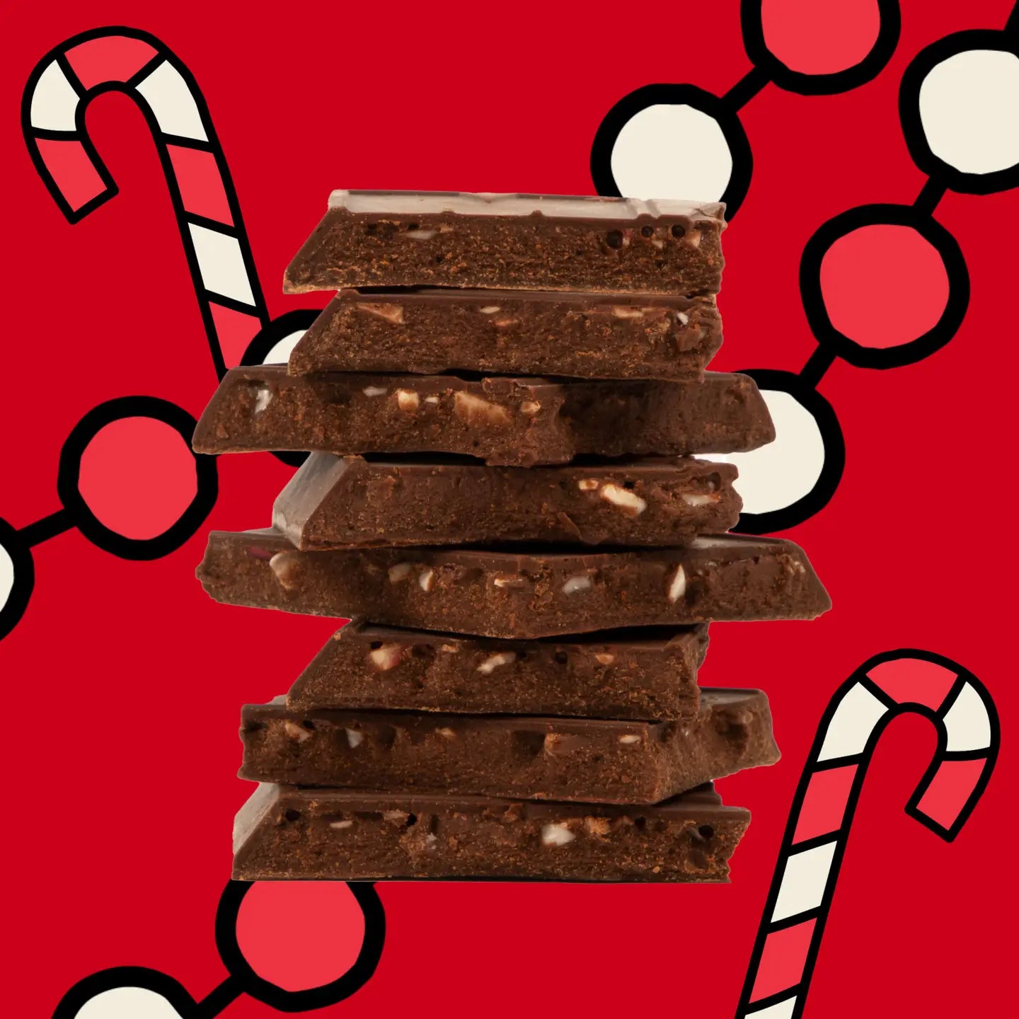 Candy Cane Chocolate Truffle Bar