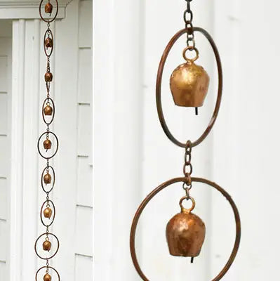 Flamed Bell Rain Chain
